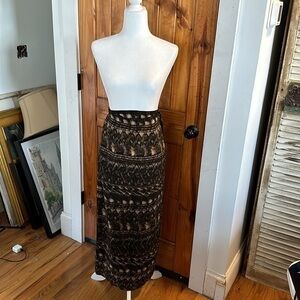 Retro  Finity silk wrap floor length skirt size 12